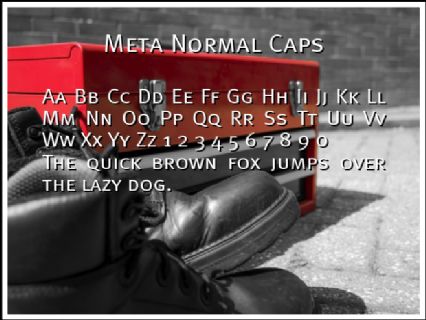 Meta Normal Caps Font Preview