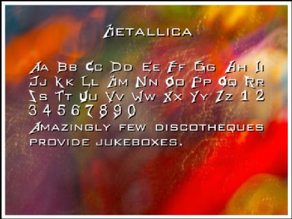 Metallica Font Preview