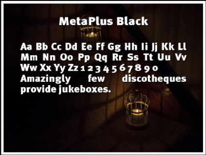 MetaPlus Black Font Preview