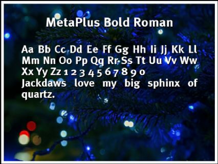 MetaPlus Bold Roman Font Preview