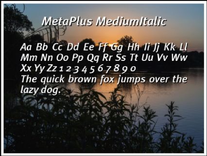 MetaPlus MediumItalic Font