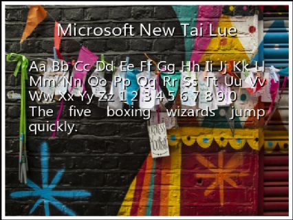 Microsoft New Tai Lue Font