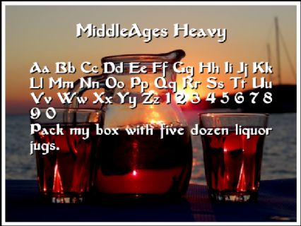 MiddleAges Heavy Font Preview