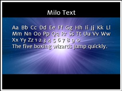 Milo Text Font Preview