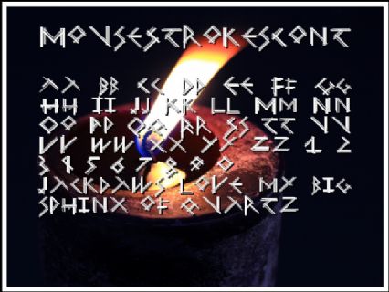 MouseStrokesCont Font Preview