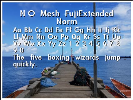 N O  Mesh  FujiExtended Norm Font Preview