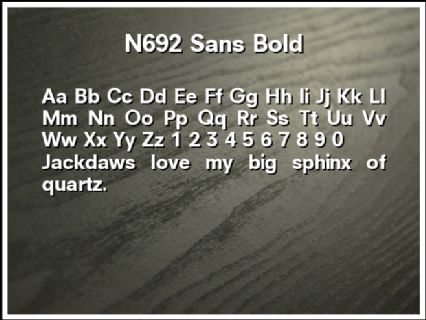 N692 Sans Bold Font Preview