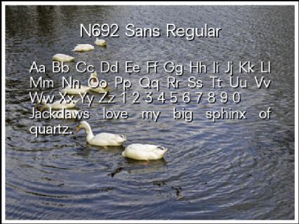 N692 Sans Regular Font Preview