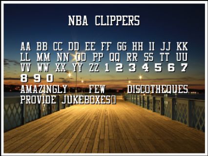 NBA Clippers Font Download (Los Angeles Clippers Font) - Fonts4Free