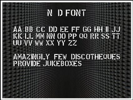 N&D font Font Preview