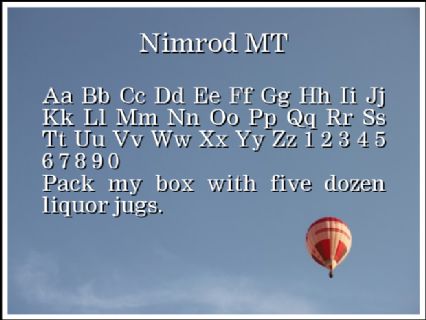 Nimrod MT Font