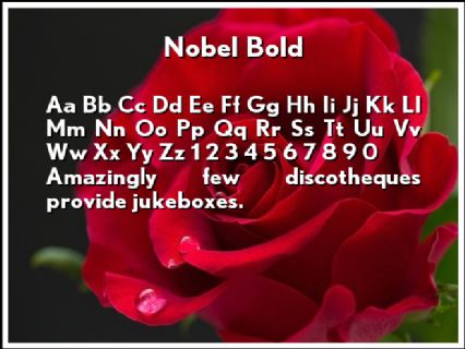 Nobel Bold Font Preview