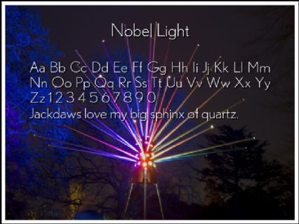 Nobel Light Font Preview