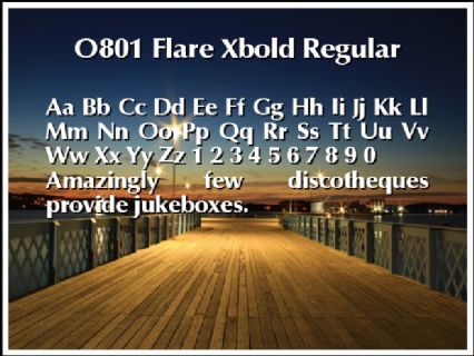 O801 Flare Xbold Regular Font Preview
