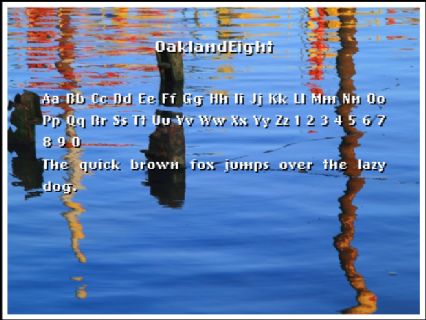 OaklandEight Font Preview