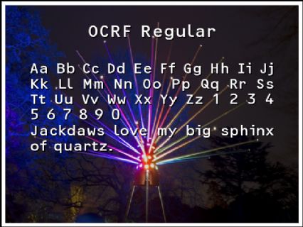 OCRF Regular Font