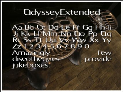 OdysseyExtended Font Preview