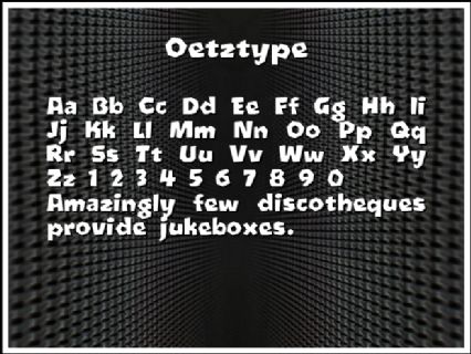 Oetztype Font Preview