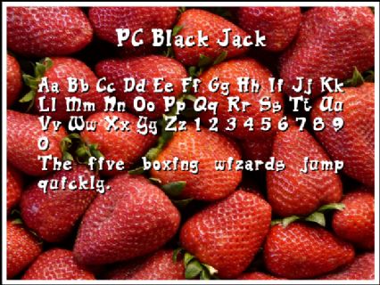 PC Black Jack Font Preview