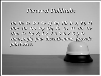 Perceval BoldItalic Font Preview