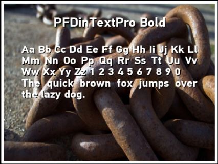 PFDinTextPro Bold Font Preview