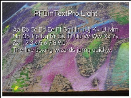 PFDinTextPro Light Font Preview