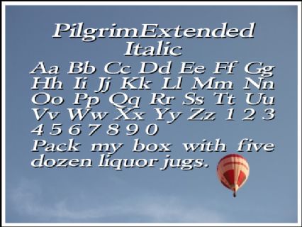 PilgrimExtended Italic Font Preview