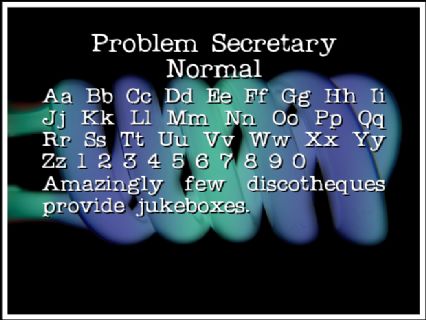 Problem Secretary Normal Font Preview