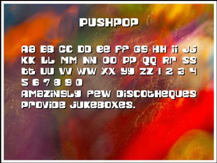 Pushpop Font Preview