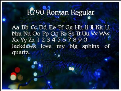 R790 Roman Regular Font Preview