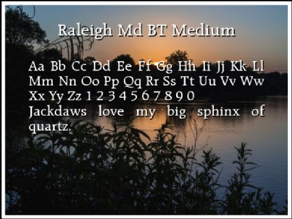 Raleigh Md BT Medium Font Preview