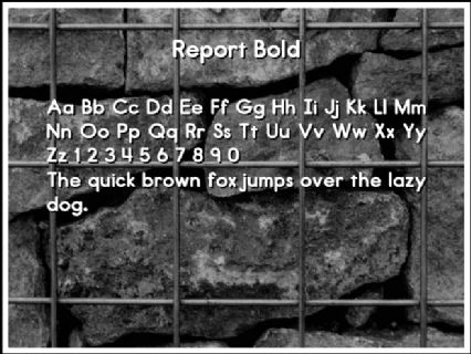 Report Bold Font Preview