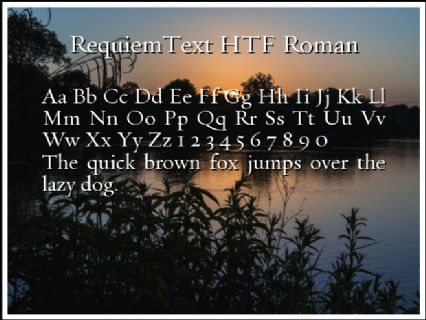 RequiemText HTF Roman Font