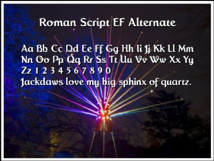Roman Script EF Alternate Font Preview