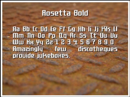 Rosetta Bold Font Preview