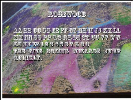 Rosewood Font Preview