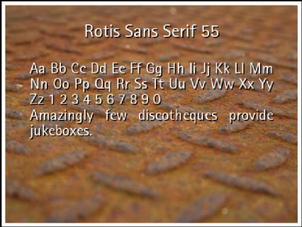 Rotis Sans Serif 55 Font Preview