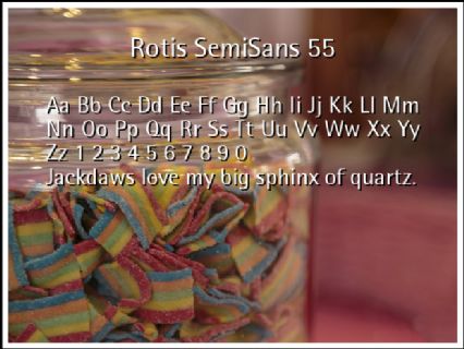 Rotis SemiSans 55 Font Preview