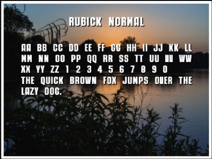 RUBICK Normal Font Preview