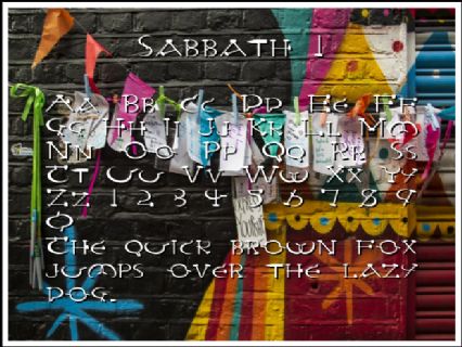 Sabbath 1 Font Preview