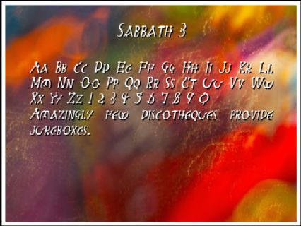 Sabbath 3 Font Preview