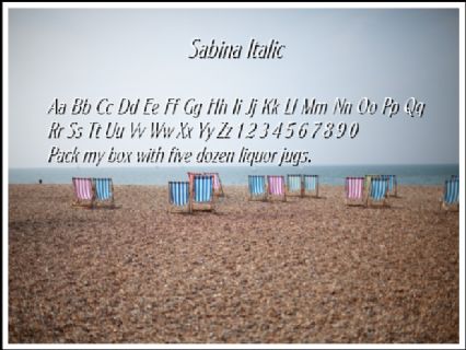 Sabina Italic Font Preview