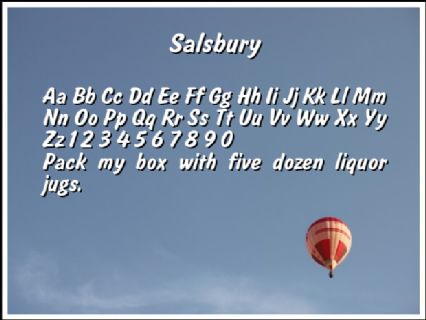 Salsbury Font