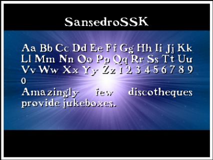 SansedroSSK Font Preview
