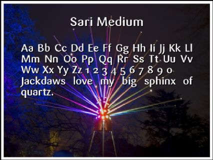 Sari Medium Font Preview