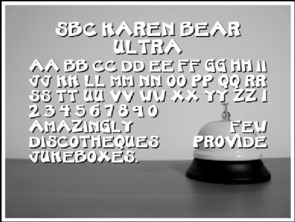 SBC Karen Bear Ultra Font Preview