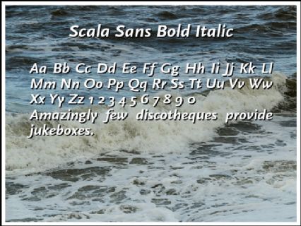 Scala Sans Bold Italic Font Preview