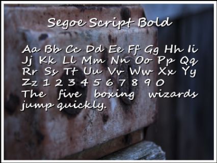 Segoe Script Bold Font Preview