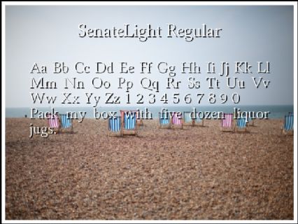 SenateLight Regular Font Preview