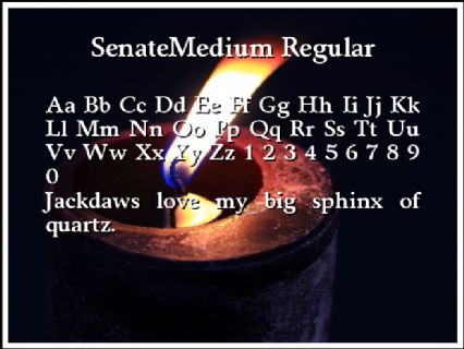 SenateMedium Regular Font Preview
